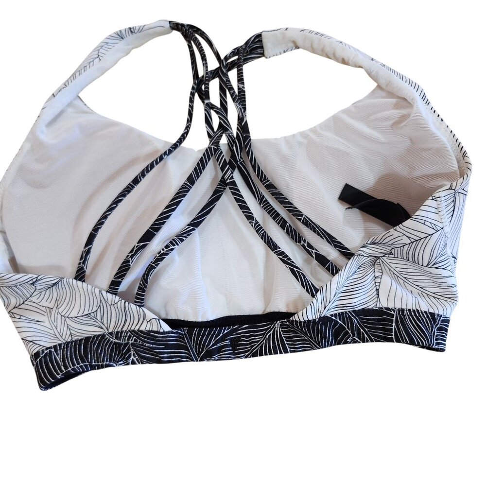 Victoria's Secret Women's M/DD On Point Lace Up Sports Bra Leaf Print Pullover - Picture 5 of 8